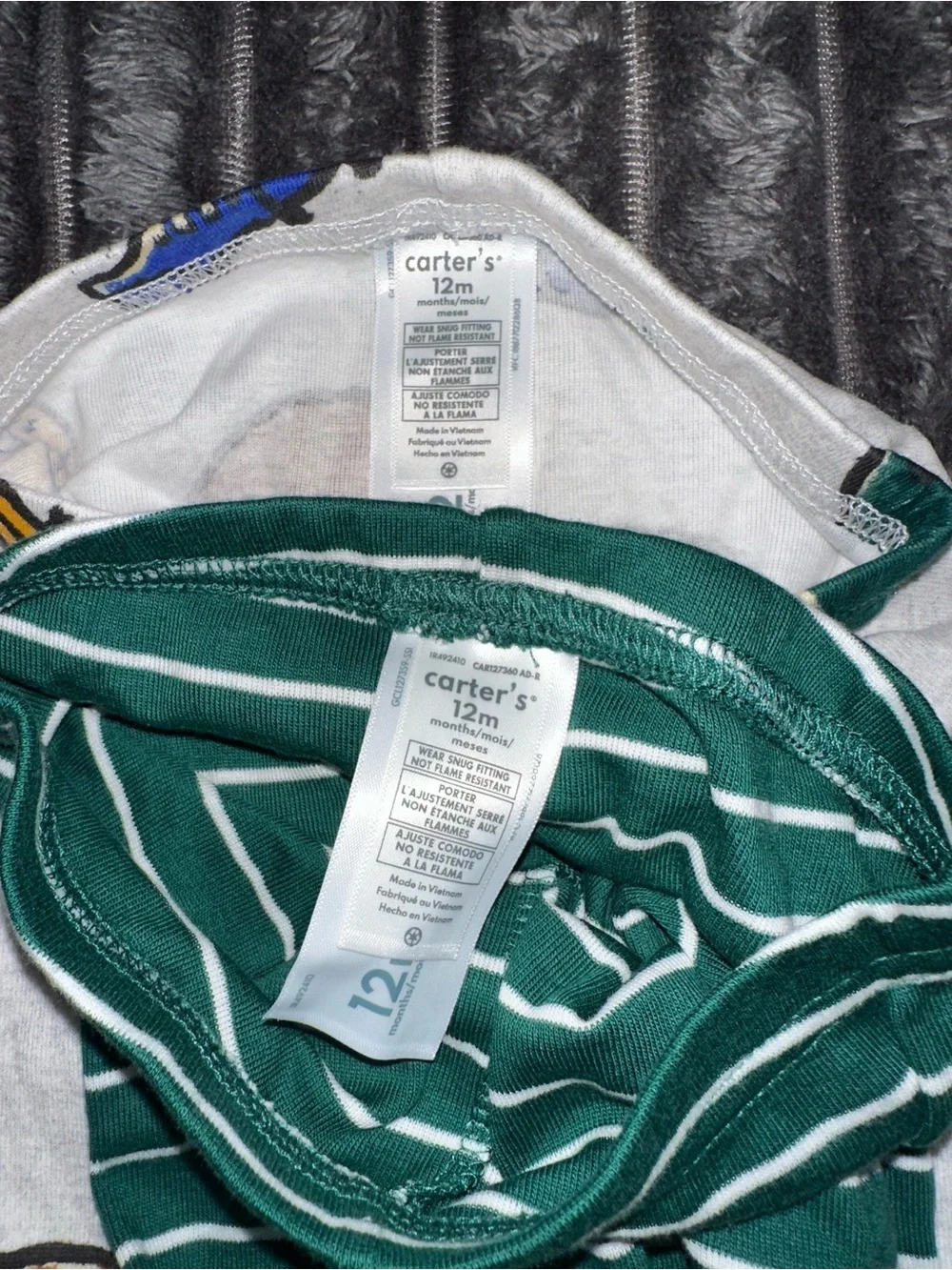 Carters baby boy football pajamas